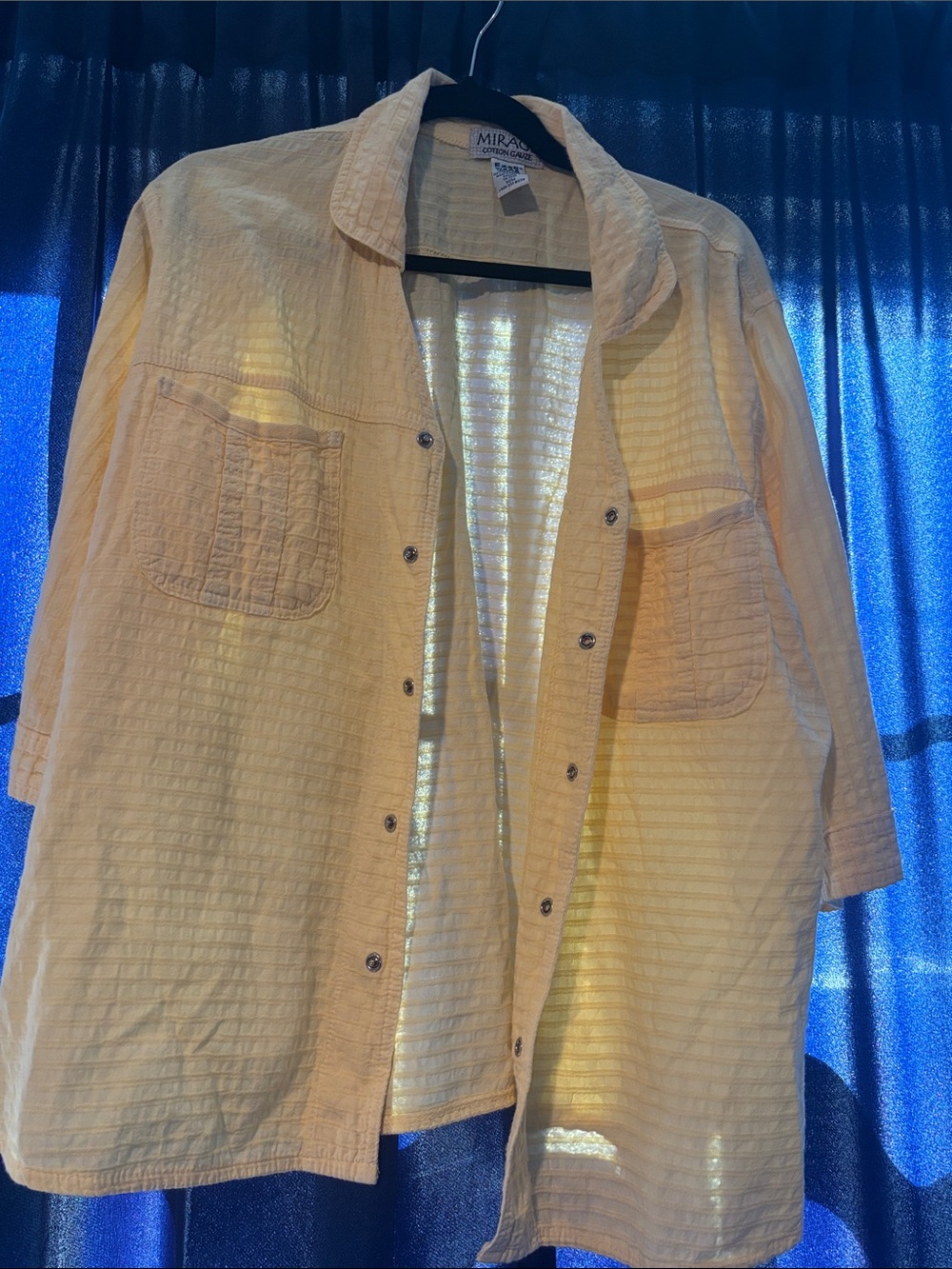 Mirari Light Yellow Button-Down Shirt Jacket
